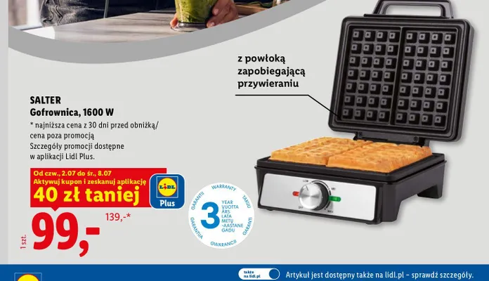 Gofrownica Salter promocja w Lidl
