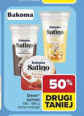 Deser Satino Bakoma waniliowy promocja w Carrefour Market
