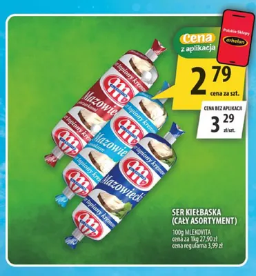 Ser kiełbaska Mlekovita promocja w Arhelan