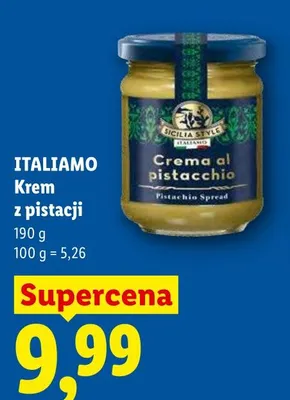 Krem z pistacji ITALIAMO promocja w Lidl