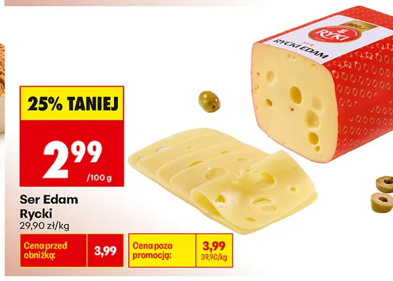 Ser edam Rycki promocja w Biedronka