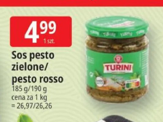 Sos pesto zielone/pesto rosso promocja w Leclerc