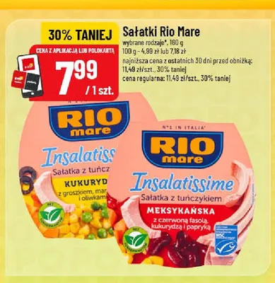 Sałatka z tuńczykiem Rio Mare Insalatissime Meksykańska promocja w POLOmarket