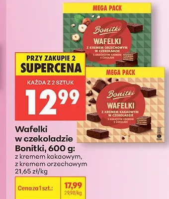 Wafelki w czekoladzie Bonitki promocja w Biedronka