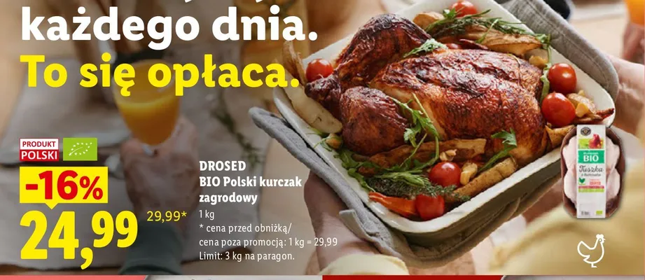 Kurczak zagrodowy Drosed BIO Polski promocja w Lidl