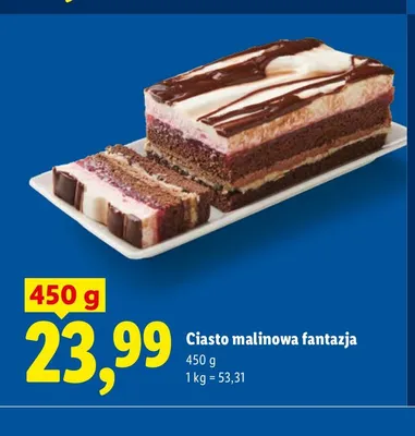 Ciasto malinowa fantazja promocja w Lidl