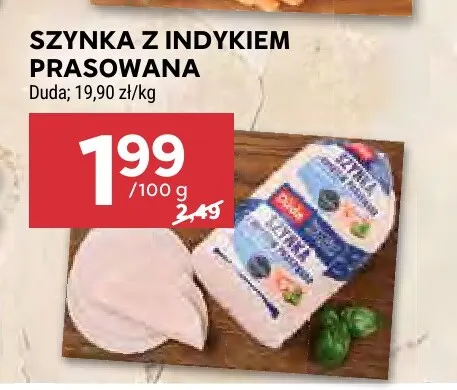 Szynka z indykiem prasowana Duda promocja w Stokrotka