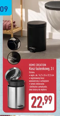 Kosz łazienkowy 3 l Home Creation promocja w Aldi