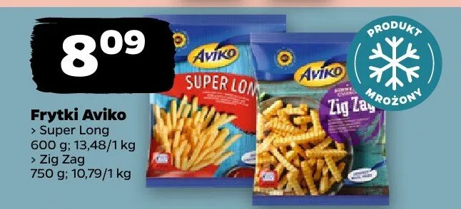 Frytki Super Long Aviko promocja w Netto