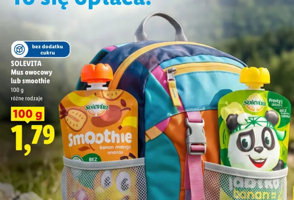 Mus owocowy jabłko banan Solevita promocja w Lidl
