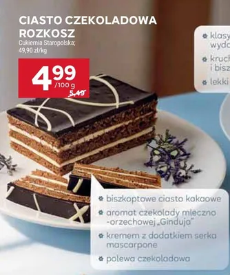 Ciasto czekoladowa rozkosz promocja w Stokrotka