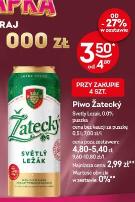 Piwo Žatecký Světlý Ležák promocja w Żabka