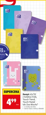 Zeszyt Oxford A5/32 Touch Pastel promocja w Biedronka