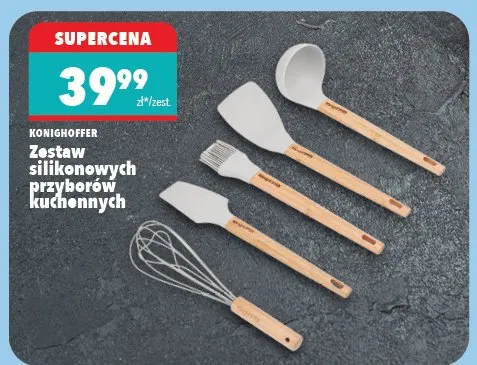 Zestaw silikonowych przyborów kuchennych promocja w Biedronka Home