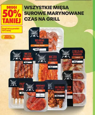 Kiełbaski zawijane pieprzowe i paprykowe Czas na Grill promocja w Biedronka