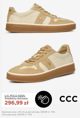 Sneakersy skórzane U.S. Polo Assn. promocja w CCC