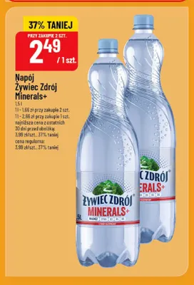 Napój Żywiec Zdrój Minerals+ promocja w POLOmarket