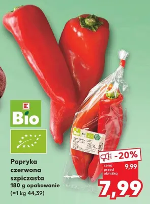 Papryka czerwona szpiczasta Bio promocja w Kaufland