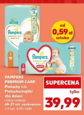 Pieluchomajtki dla dzieci Pampers Premium Care Pants promocja w Kaufland