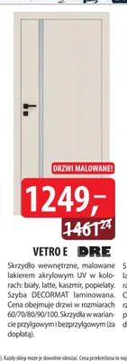 Skrzydło wewnętrzne Vetro E Dre promocja w Dobre Dla Domu