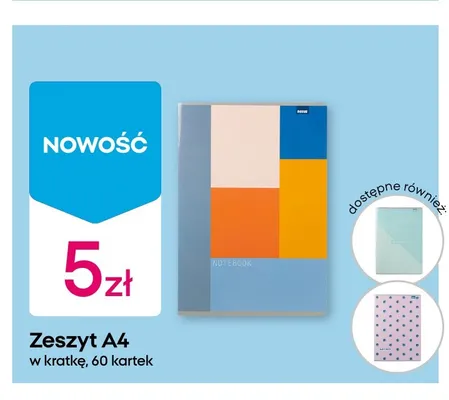 Zeszyt A4 w kratkę 60 kartek promocja w Pepco