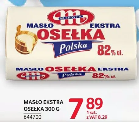 Masło ekstra Osełka Mlekovita 300g promocja w Selgros