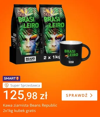Kawa ziarnista Beans Republic 2-pak promocja w Allegro