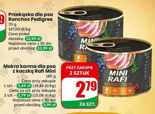 Mokra karma dla psa z kaczką promocja w Dino