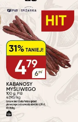 Kabanosy myśliwego PiB promocja w Chata Polska