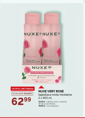 Łagodząca woda micelarna Nuxe Very Rose 2-pak promocja w Ziko Dermo