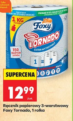 Ręcznik papierowy 3-warstwowy Foxy Tornado promocja w Biedronka