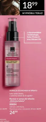 Kuracja w sprayu do włosów Ochrona koloru Avon Advance Techniques Colour Vitality promocja w AVON