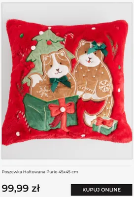 Poszewka haftowana Purio 45x45 cm Home & You promocja w home&you