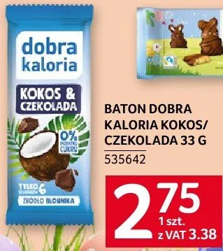 Baton Dobra Kaloria Kokos i Czekolada 33g promocja w Selgros