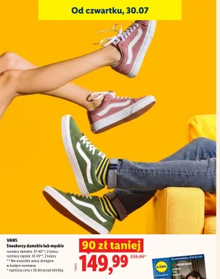 Sneakersy damskie Vans promocja w Lidl
