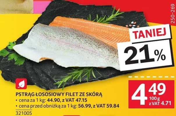 Pstrąg łososiowy filet ze skórą promocja w Selgros
