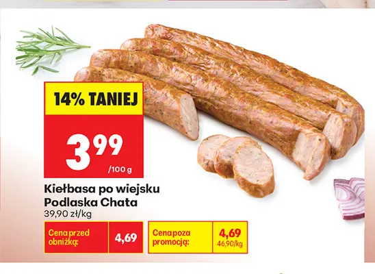 Kiełbasa po wiejsku Podlaska Chata promocja w Biedronka