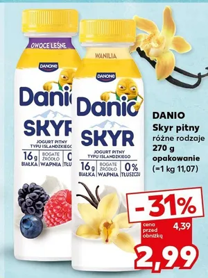 Skyr pitny różne rodzaje opakowanie promocja w Kaufland