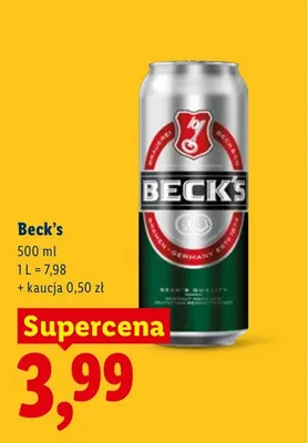 Piwo Beck's promocja w Lidl