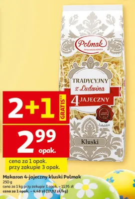 Makaron 4-jajeczny kluski tradycyjny z Ludwina promocja w Auchan