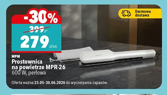 Prostownica na powietrze MPM MPR-26 600W perłowa promocja w Biedronka