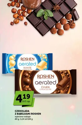 Czekolada z bąbelkami gorzka Roshen promocja w Groszek