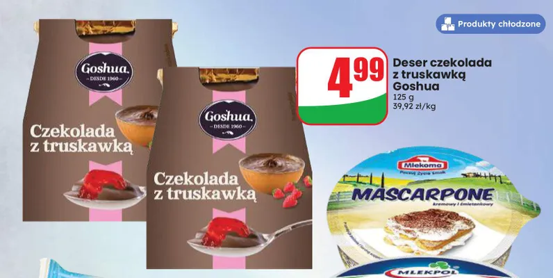 Deser czekolada z truskawką Goshua promocja w Dino