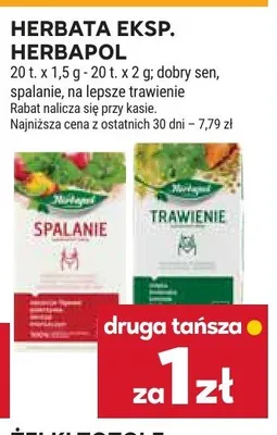 Herbata ekspresowa Herbapol Spalanie promocja w Stokrotka