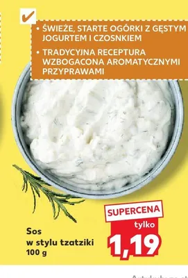 Sos w stylu tzatziki promocja w Kaufland