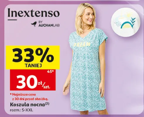 Koszula nocna Inextenso promocja w Auchan