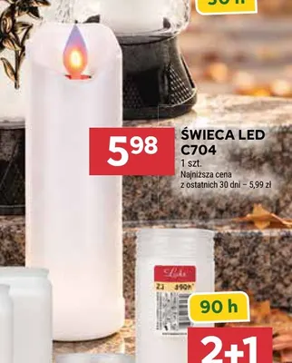 Świeca LED C704 promocja w Stokrotka