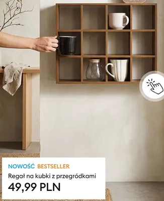 Regał na kubki z przegródkami promocja w Sinsay
