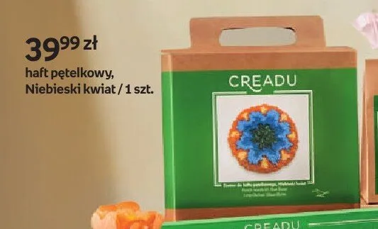 Haft pętelkowy Niebieski kwiat Creadu promocja w Empik