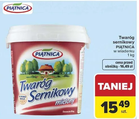 Twaróg sernikowy Piątnica w wiaderku promocja w Carrefour Market